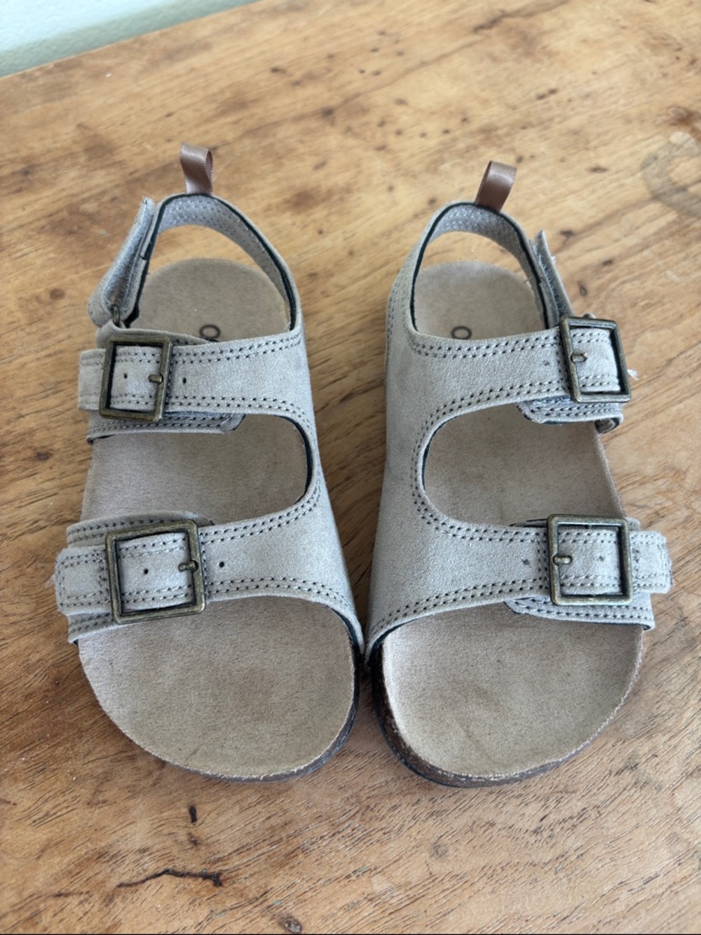 OshKosh B'gosh Tan Double-Buckle Kids Sandals